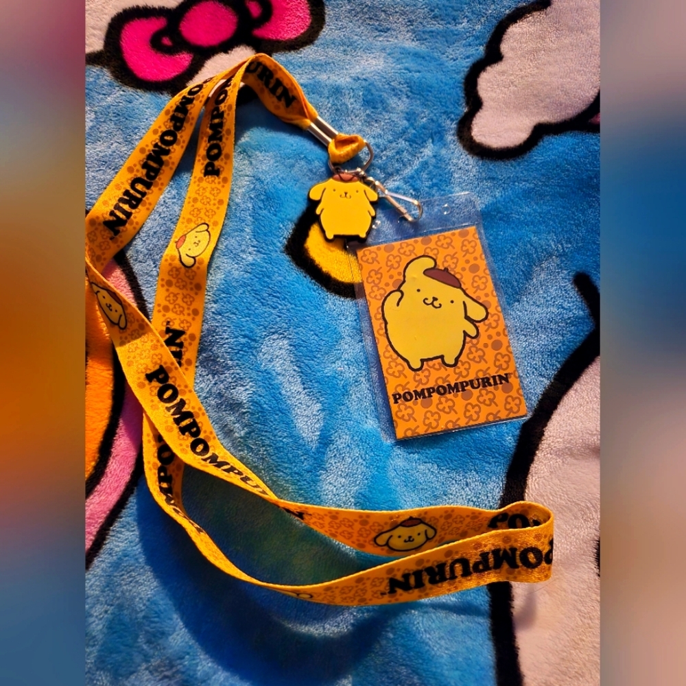 Sanrio Pompompurin Lanyard 💛🖤💛